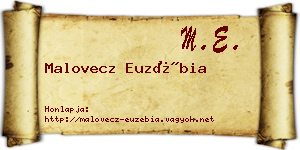 Malovecz Euzébia névjegykártya